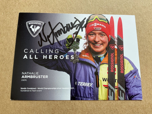 Nathalie Armbruster, Germany 🇩🇪 Nordic Combined 2024/25 hand signed - Autographs-World