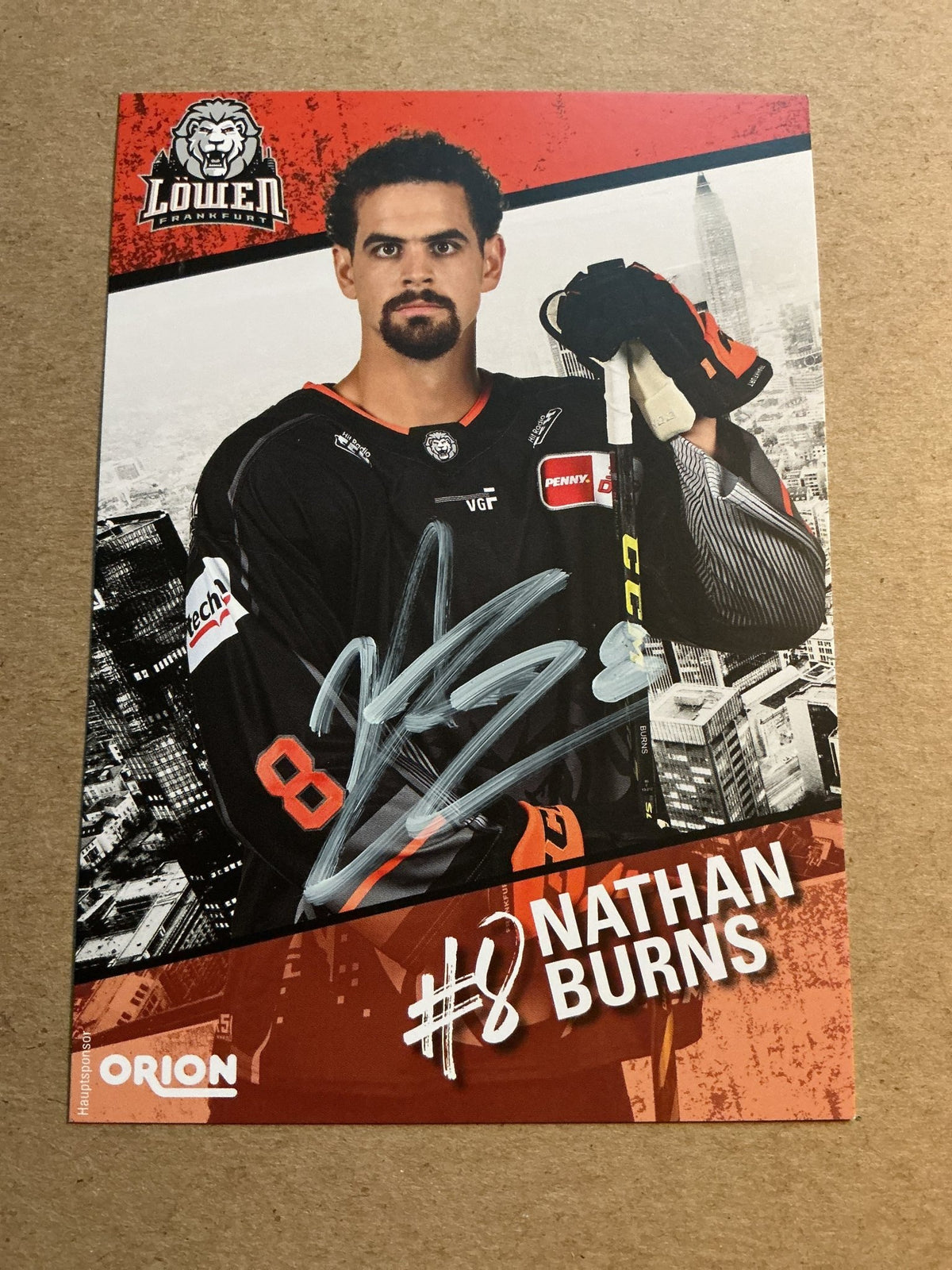 Nathan Burns, Canada 🇨🇦 Löwen Frankfurt 2023/24 hand signed - Autographs-World
