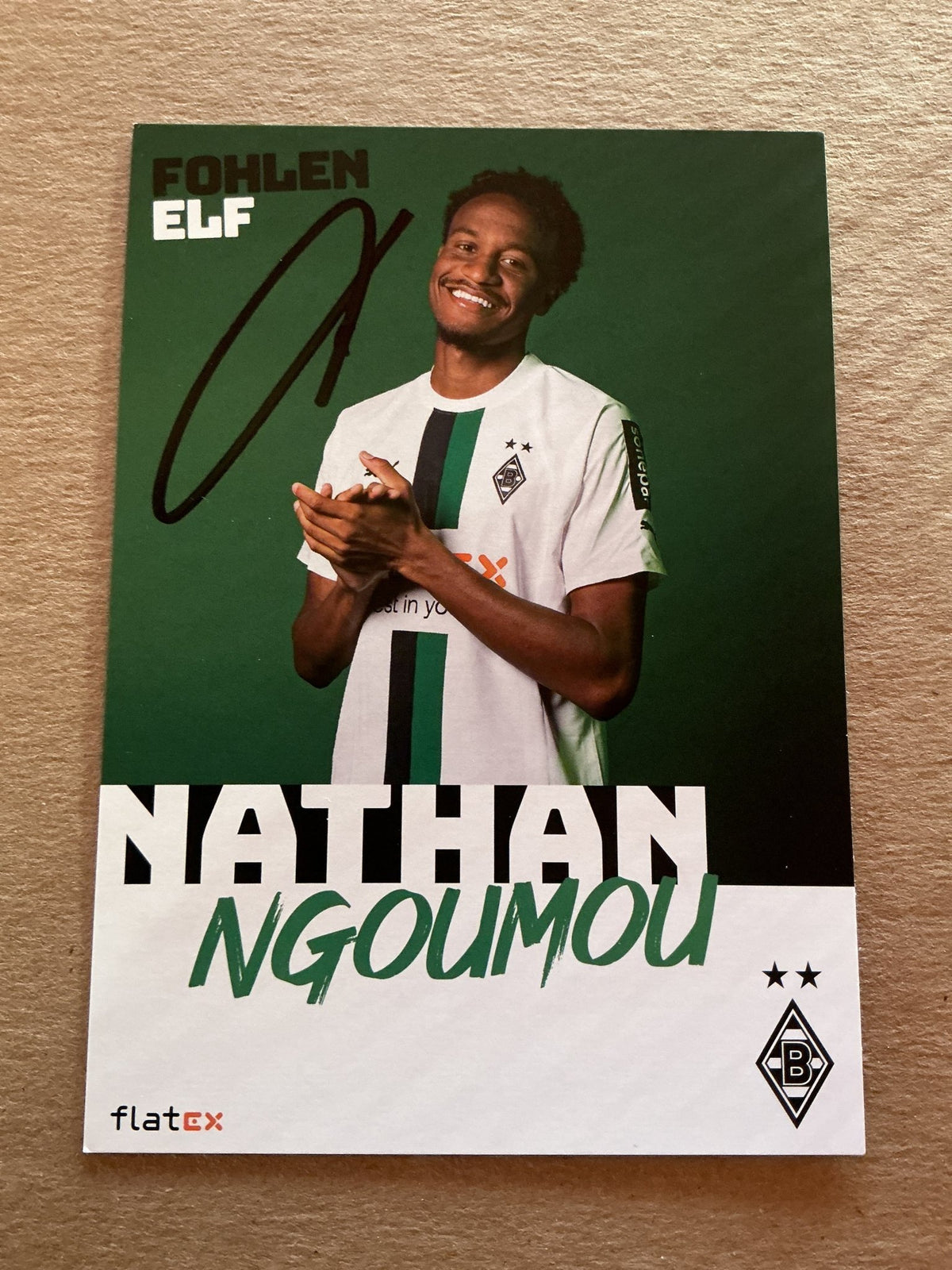 Nathan Ngoumou, France 🇫🇷 Borussia Mönchengladbach 2022/23 hand signed - Autographs-World