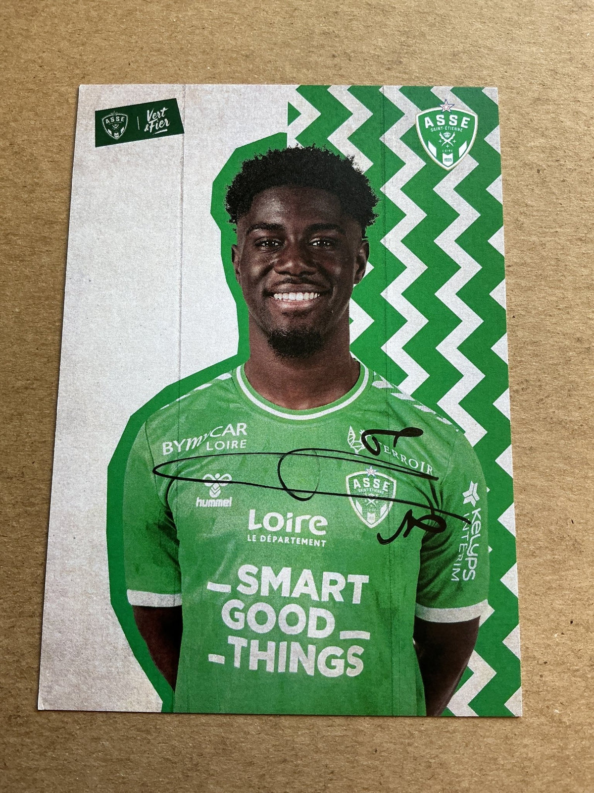 Nathanael Mbuku, DR Kongo 🇨🇩 AS Saint-Etienne 2023/24 hand signed - Autographs-World