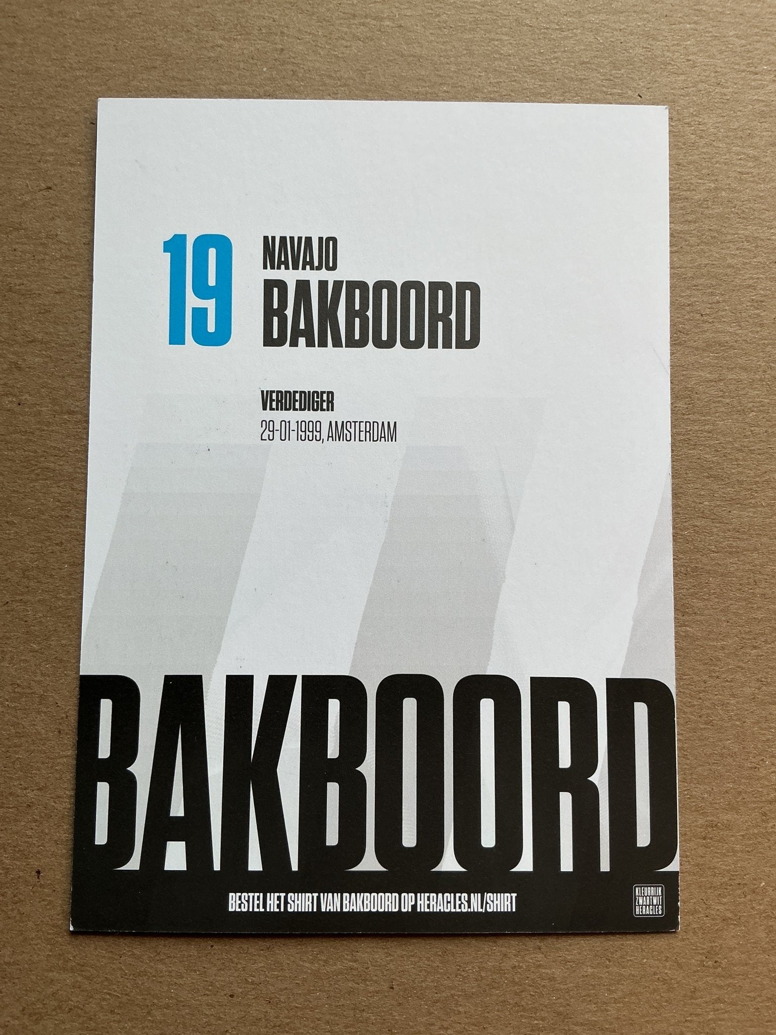 Navajo Bakboord, Netherlands 🇳🇱 Heracles Almelo 2019/20 hand signed - Autographs-World