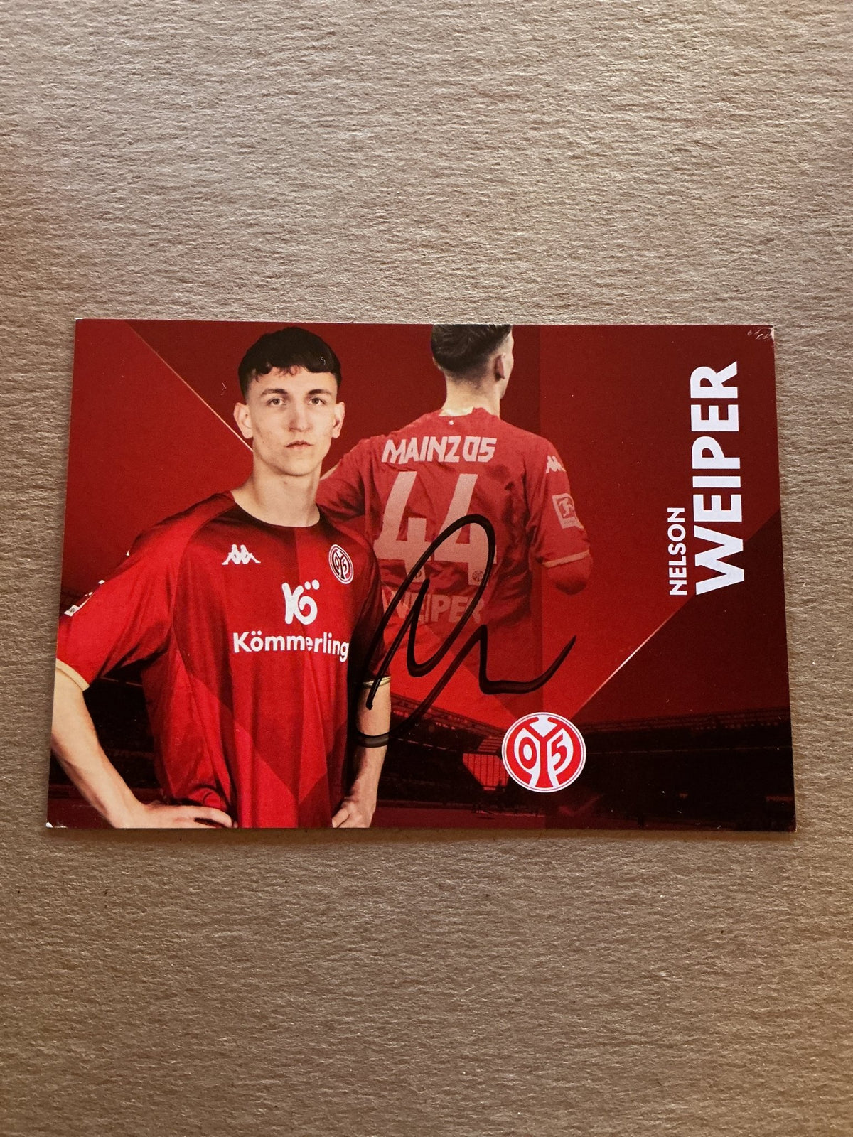 Nelson Weiper, Germany 🇩🇪 FSV Mainz 05 2022/23 hand signed - Autographs-World
