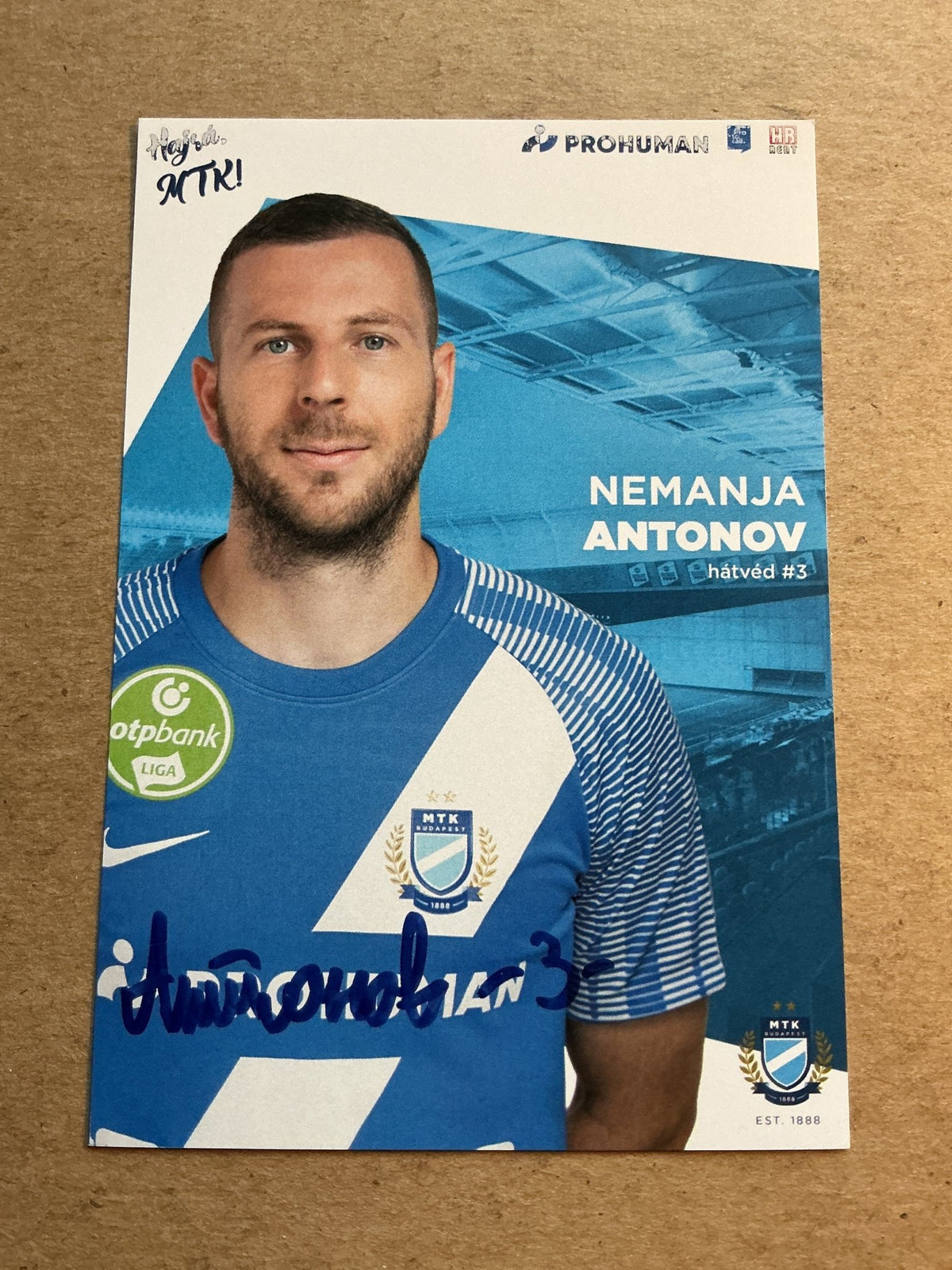 Nemanja Antonov, Serbia 🇷🇸 MTK Budapest FC 2023/24 hand signed - Autographs-World