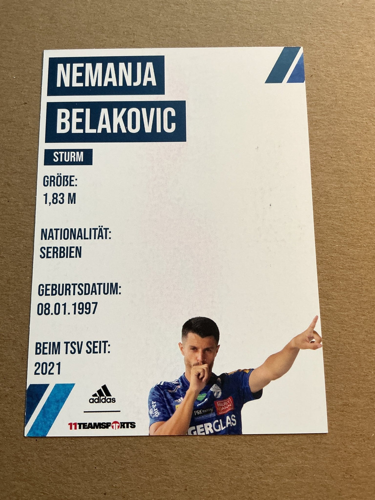 Nemanja Belakovic, Serbia 🇷🇸 TSV Hartberg 2021/22 hand signed - Autographs-World