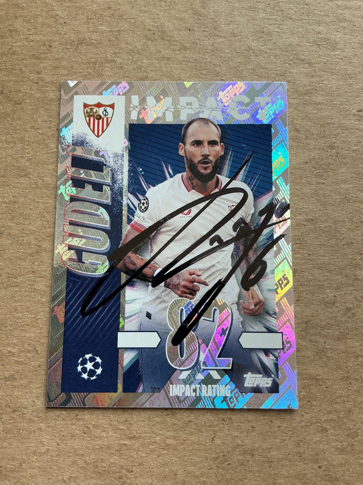 Nemanja Gudelj, Serbia 🇷🇸 Sevilla FC 2023/24 Topps hand signed - Autographs-World