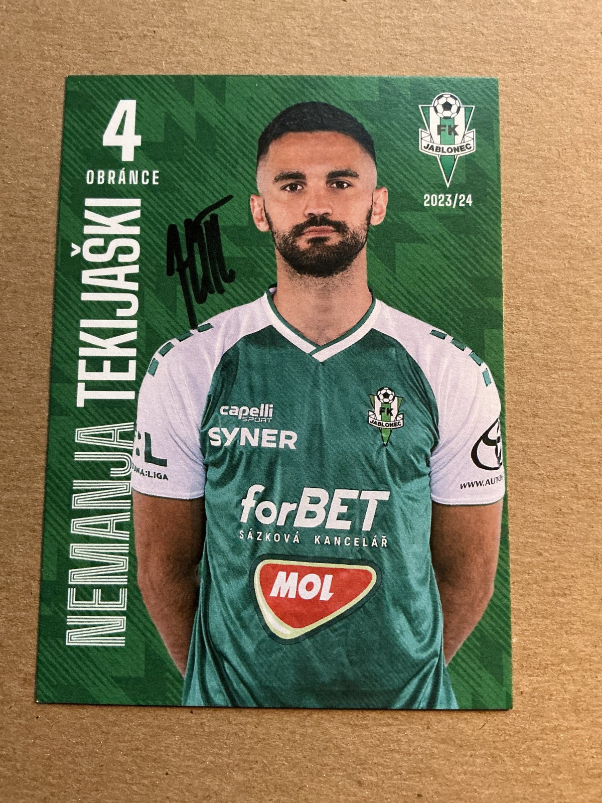 Nemanja Tekijaški, Serbia 🇷🇸 FK Jablonec 2023/24 hand signed - Autographs-World