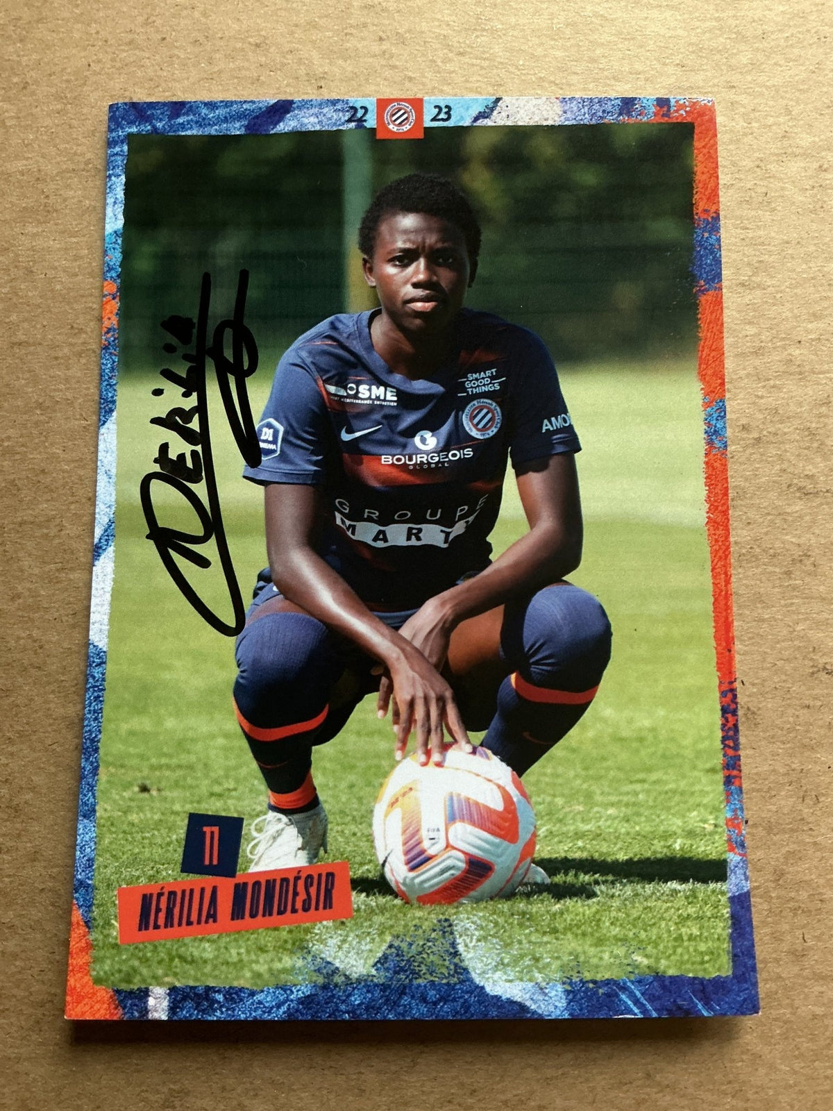 Nérilia Mondesir, Haiti 🇭🇹 Montpellier HSC 2022/23 hand signed - Autographs-World