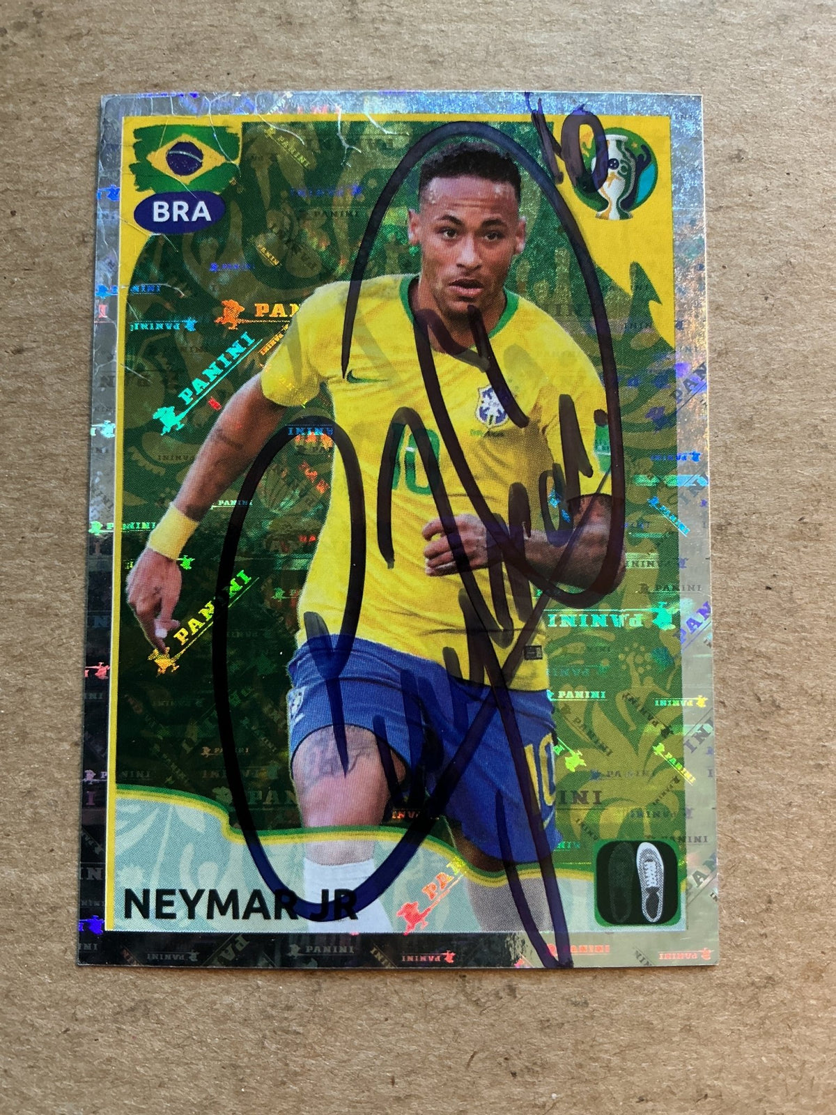 Neymar Jr. Brazil 🇧🇷 Copa America 2019 Panini hand signed - Autographs-World