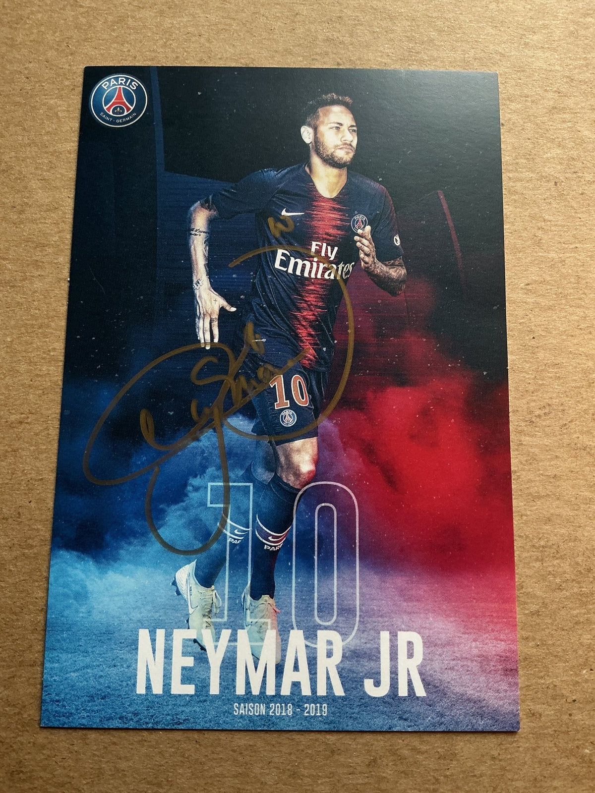 Neymar Jr., Brazil 🇧🇷 Paris Saint-Germain 2018/19 hand signed - Autographs-World