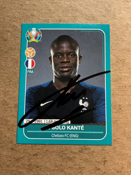 N’Golo Kanté, France 🇫🇷 UEFA Euro 2020 Panini hand signed - Autographs-World