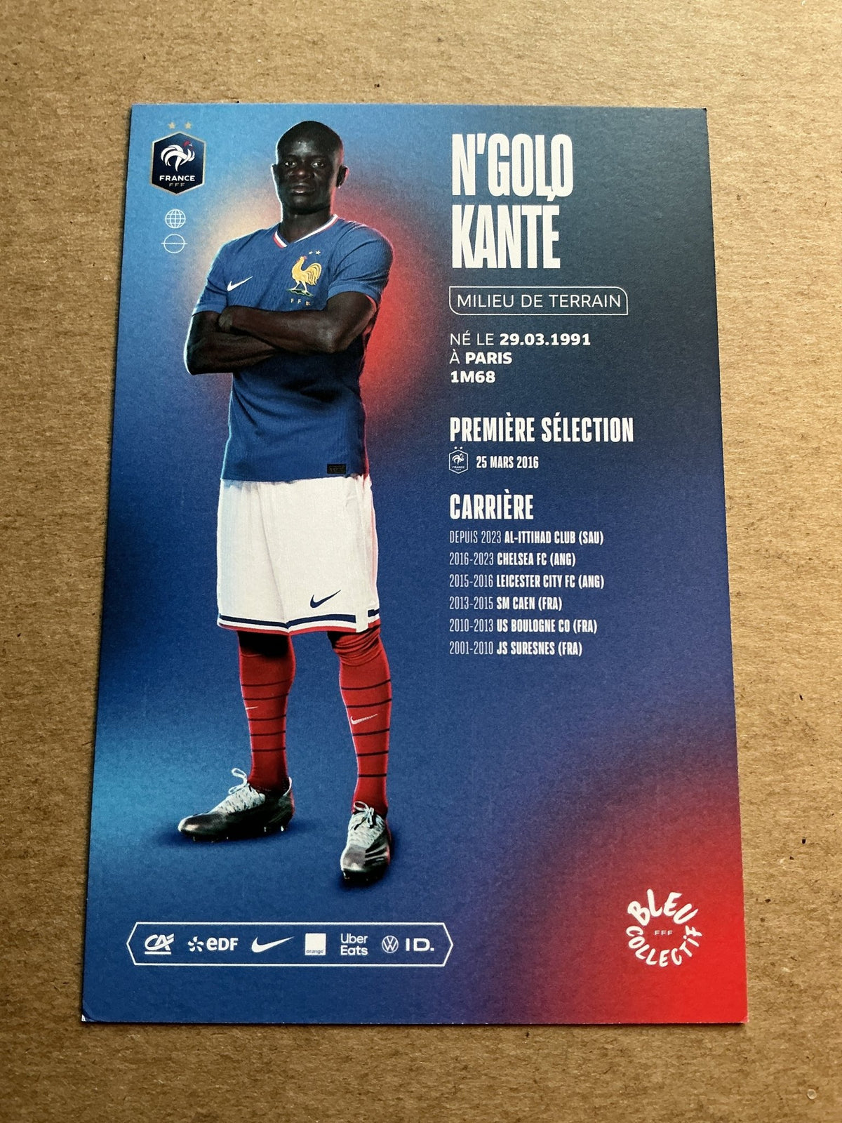 N’Golo Kante, France 🇫🇷 UEFA Euro 2024 hand signed - Autographs-World