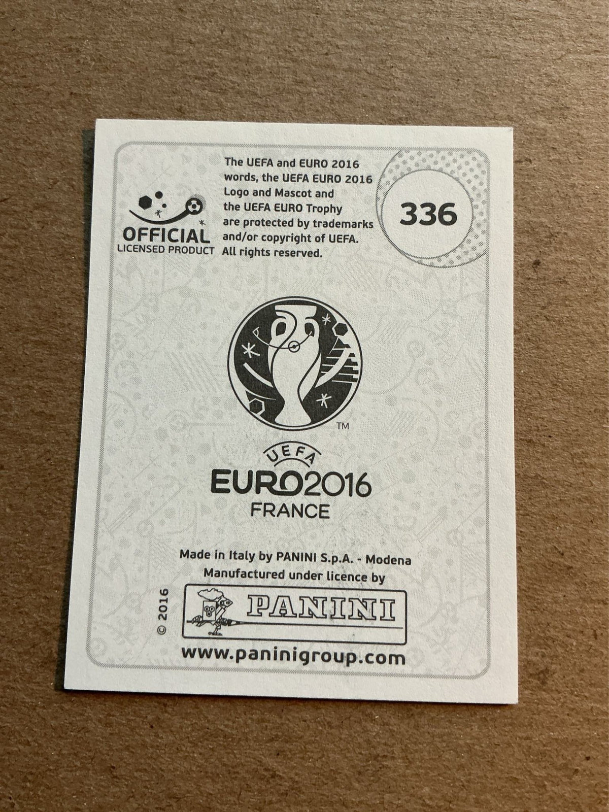 Niall McGinn, Northern Ireland, UEFA Euro 2016 Panini hand signed - Autographs-World