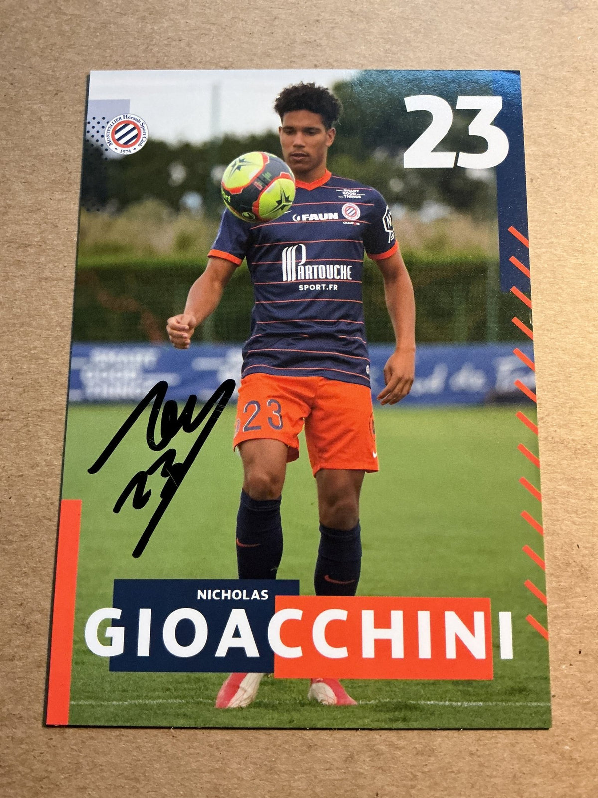 Nicholas Gioacchini, USA 🇺🇸 Montpellier HSC 2021/22 hand signed - Autographs-World