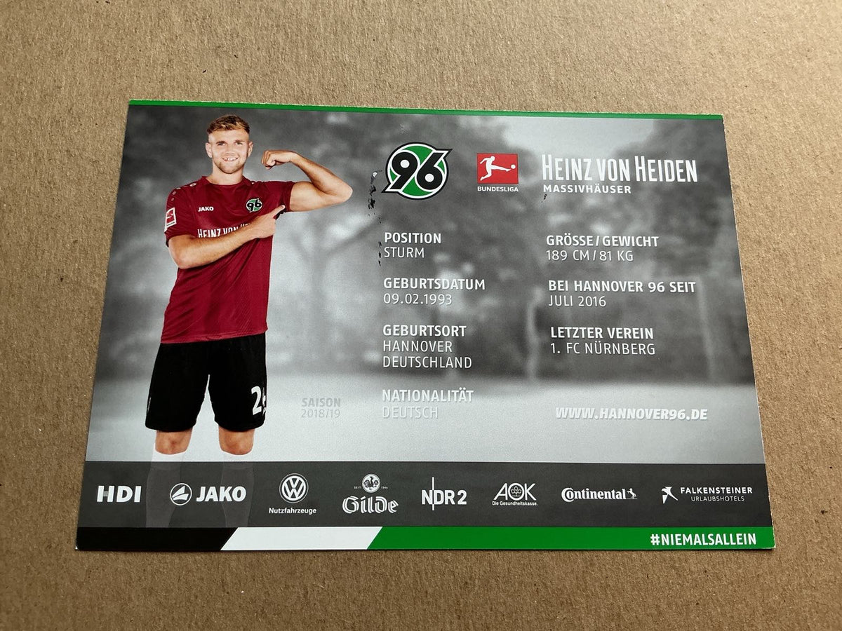 Niclas Füllkrug, Germany 🇩🇪 Hannover 96 2018/19 hand signed - Autographs-World