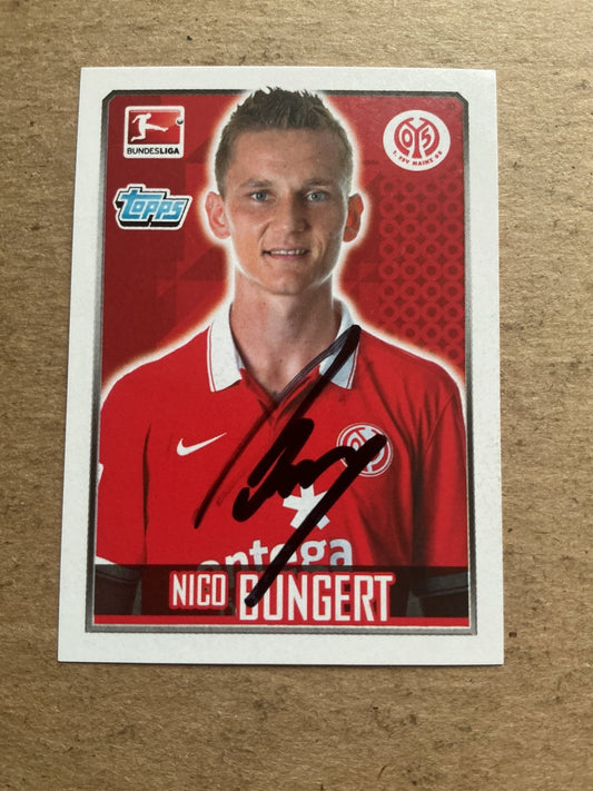 Nico Bungert, Germany 🇩🇪 FSV Mainz 05 2014/15 Topps hand signed - Autographs-World