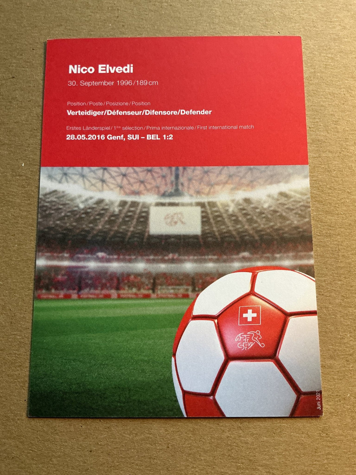 Nico Elvedi, Switzerland 🇨🇭 2021 hand signed - Autographs-World