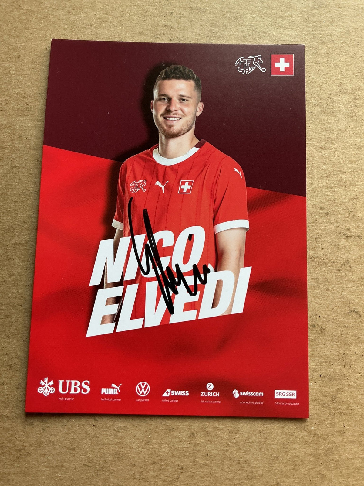 Nico Elvedi, Switzerland 🇨🇭UEFA Euro 2024 hand signed - Autographs-World