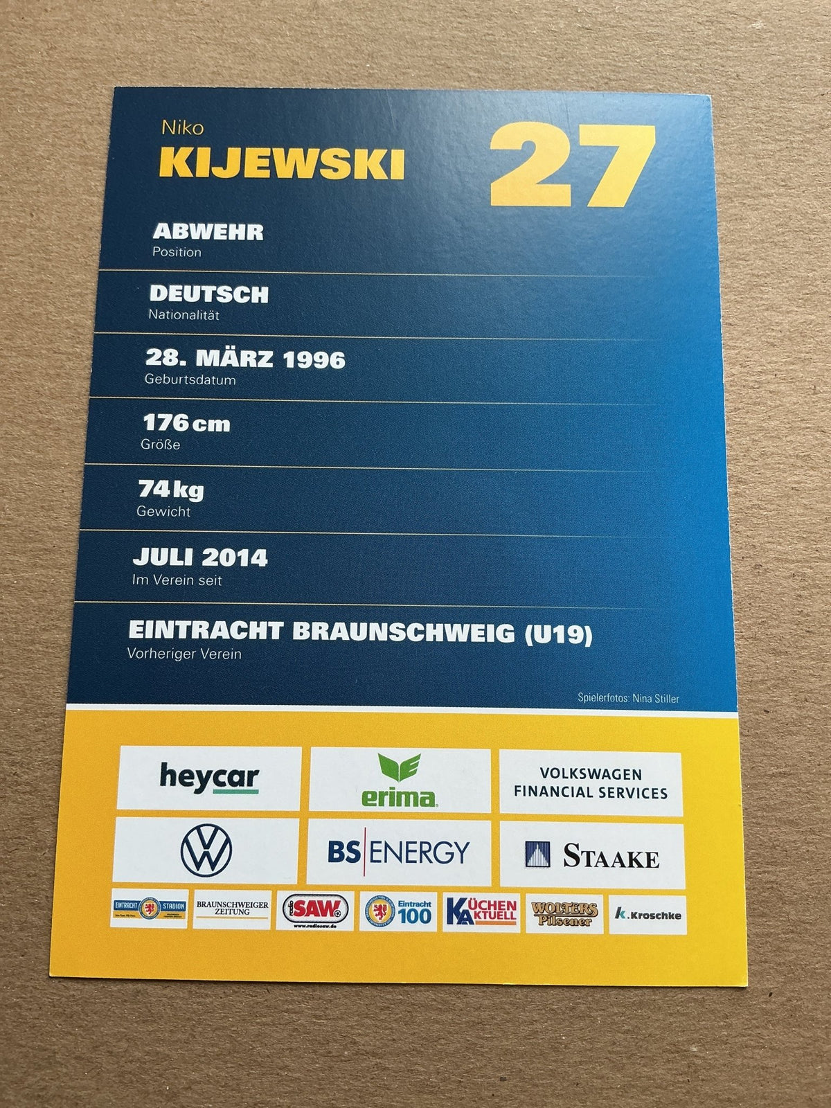 Nico Kijewski, Germany 🇩🇪 Eintracht Braunschweig 2020/21 hand signed - Autographs-World