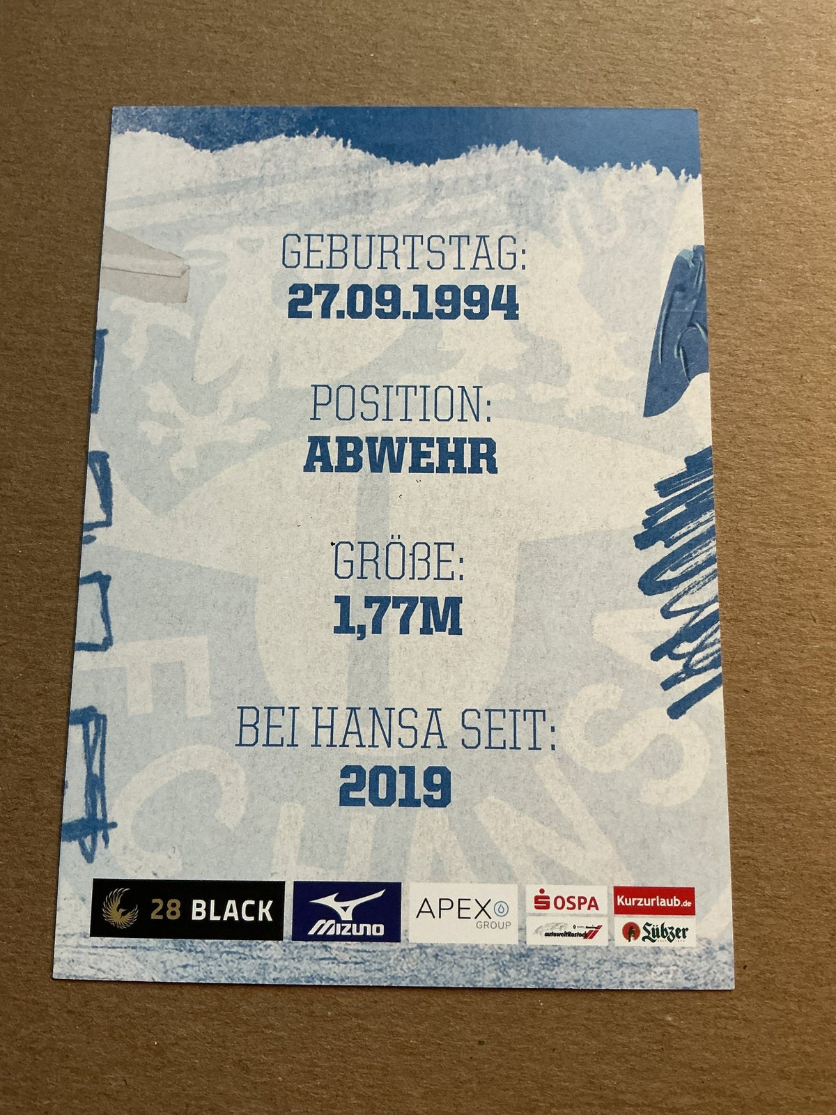 Nico Neidhart, Germany 🇩🇪 Hansa Rostock 2023/24 hand signed - Autographs-World