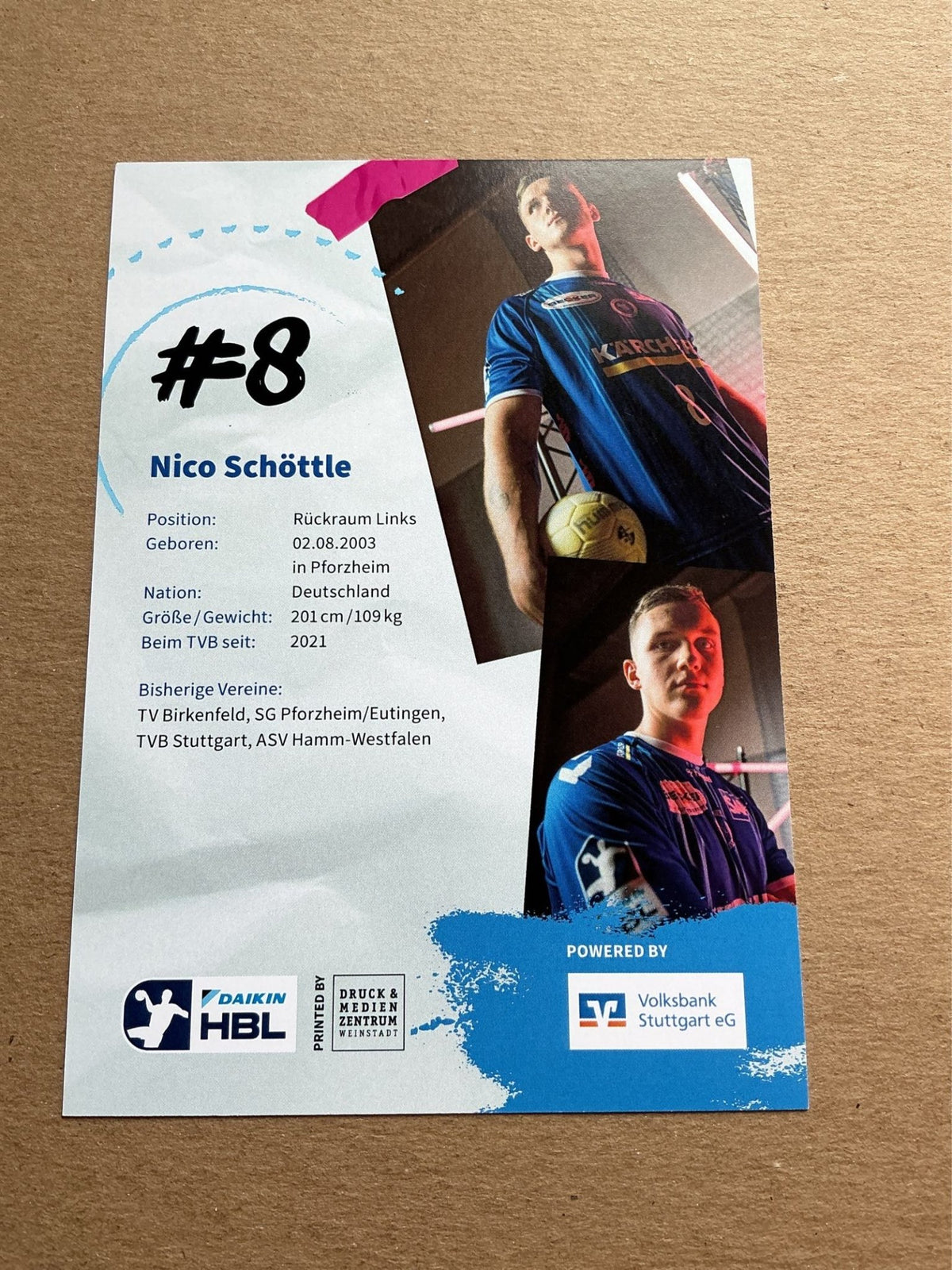 Nico Schöttle, Germany 🇩🇪 TVB 1898 Stuttgart 2024/25 hand signed - Autographs-World