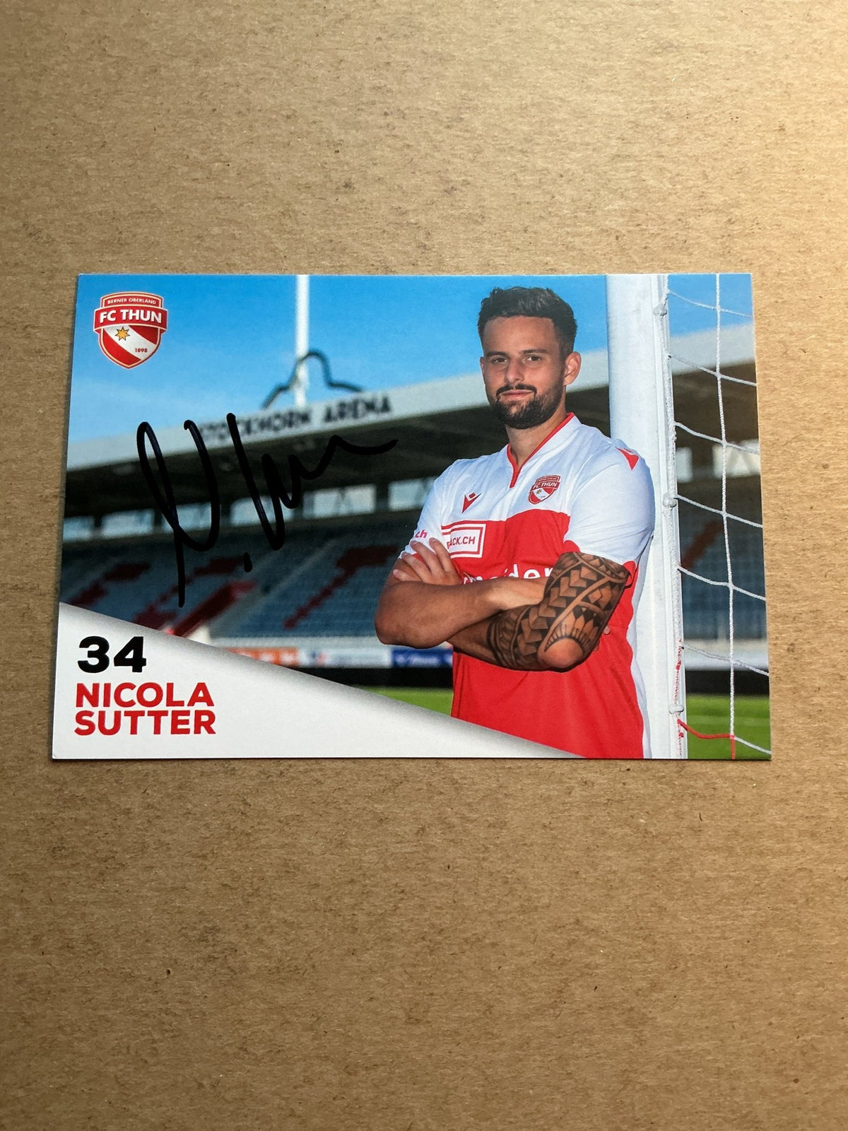 Nicola Sutter, Switzerland 🇨🇭 FC Thun 2020/21 hand signed - Autographs-World