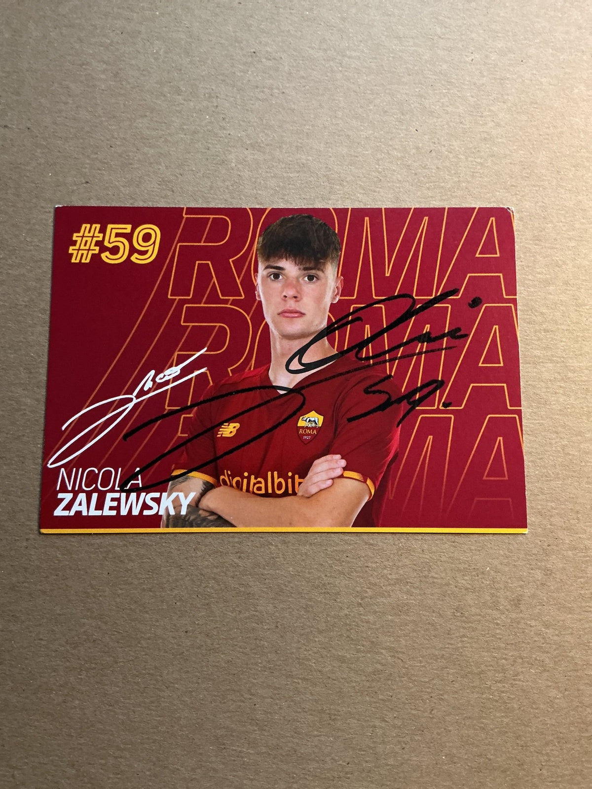 Nicola Zalewsky, Poland 🇵🇱 AS Roma 2021/22 hand signed - Autographs-World