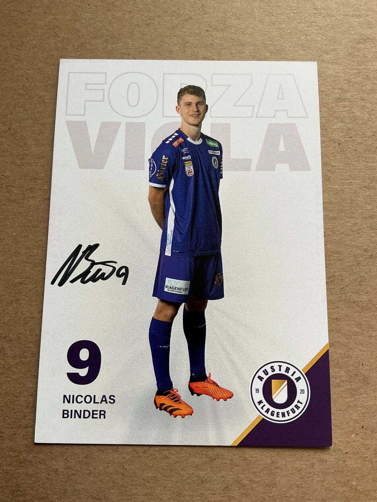 Nicolas Binder, Austria 🇦🇹 Austria Klagenfurt 2023/24 hand signed - Autographs-World