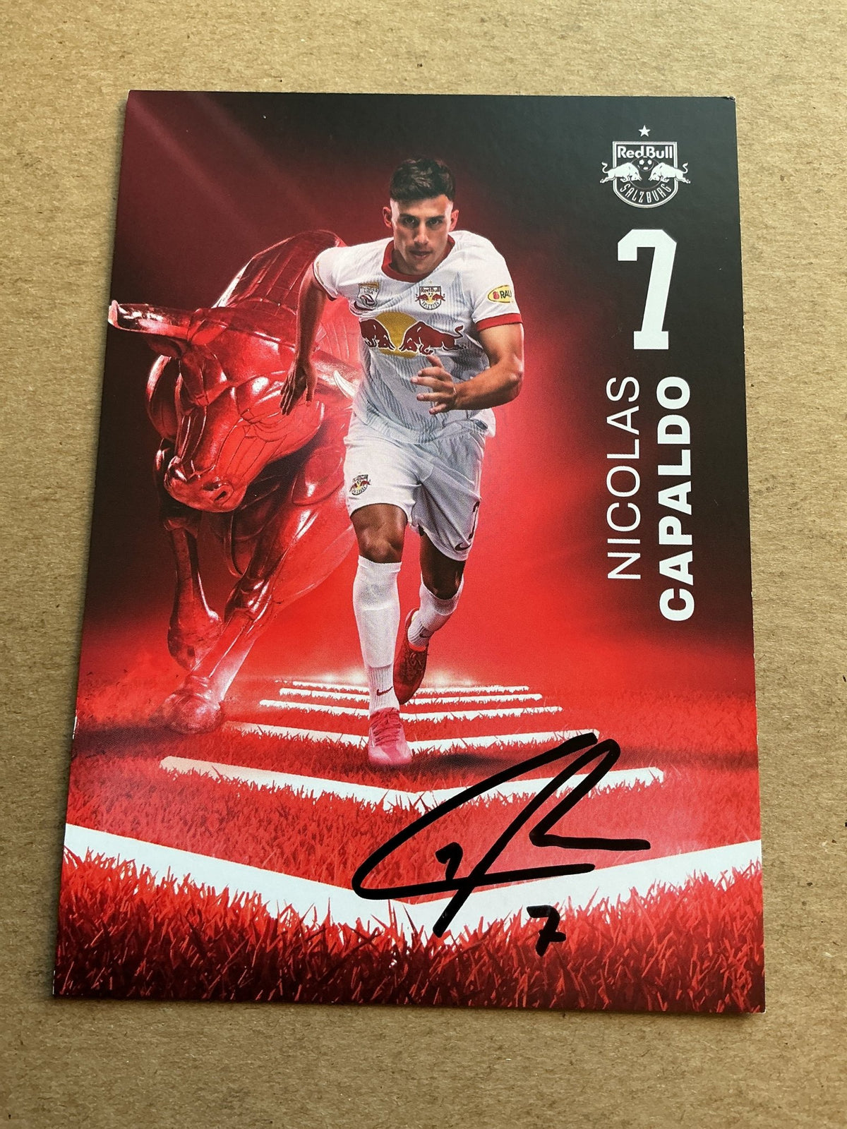 Nicolas Capaldo, Argentina 🇦🇷 FC Red Bull Salzburg 2022/23 hand signed - Autographs-World