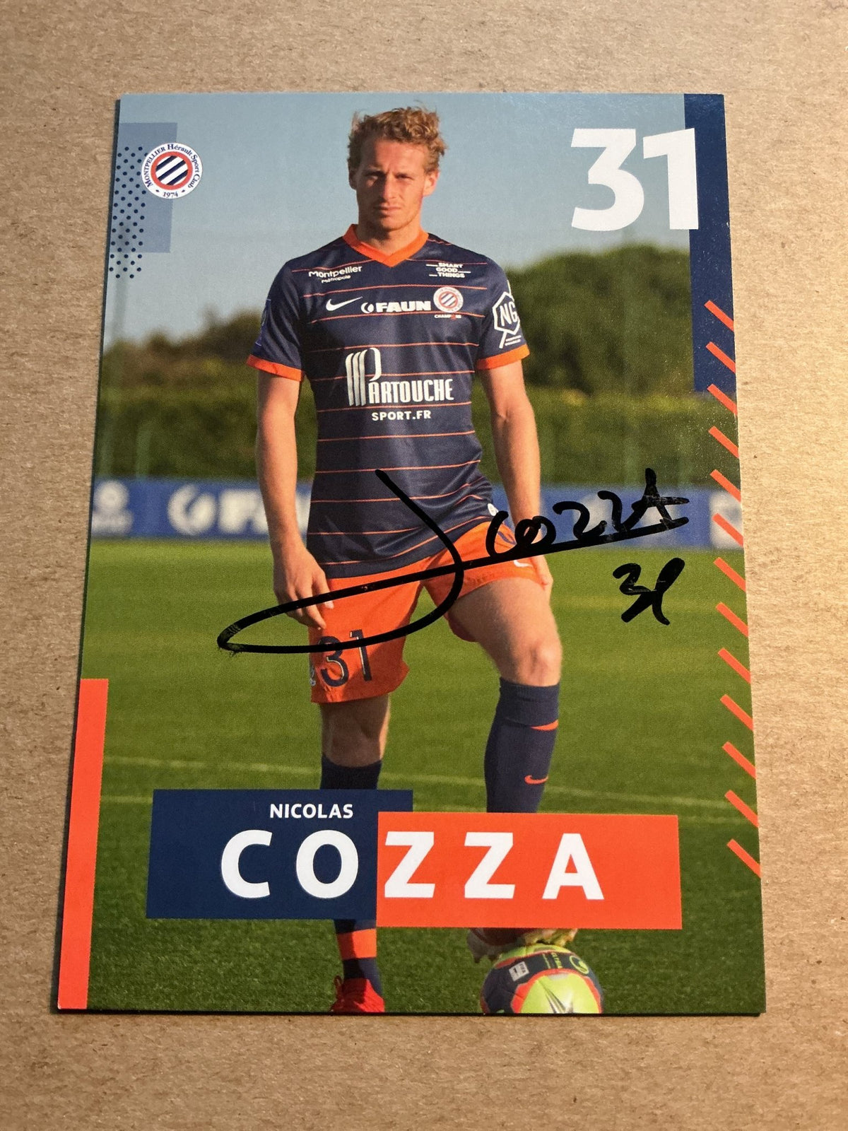 Nicolas Cozza, France 🇫🇷 Montpellier HSC 2021/22 hand signed - Autographs-World