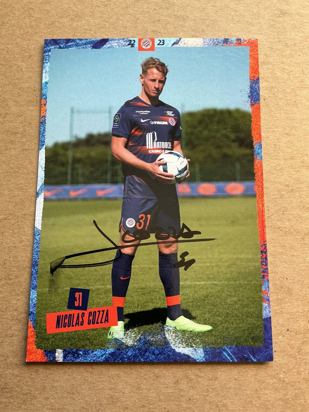 Nicolas Cozza, France 🇫🇷 Montpellier HSC 2022/23 hand signed - Autographs-World