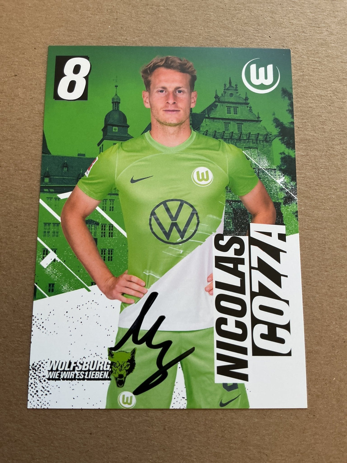 Nicolas Cozza, France 🇫🇷 VfL Wolfsburg 2023/24 hand signed - Autographs-World