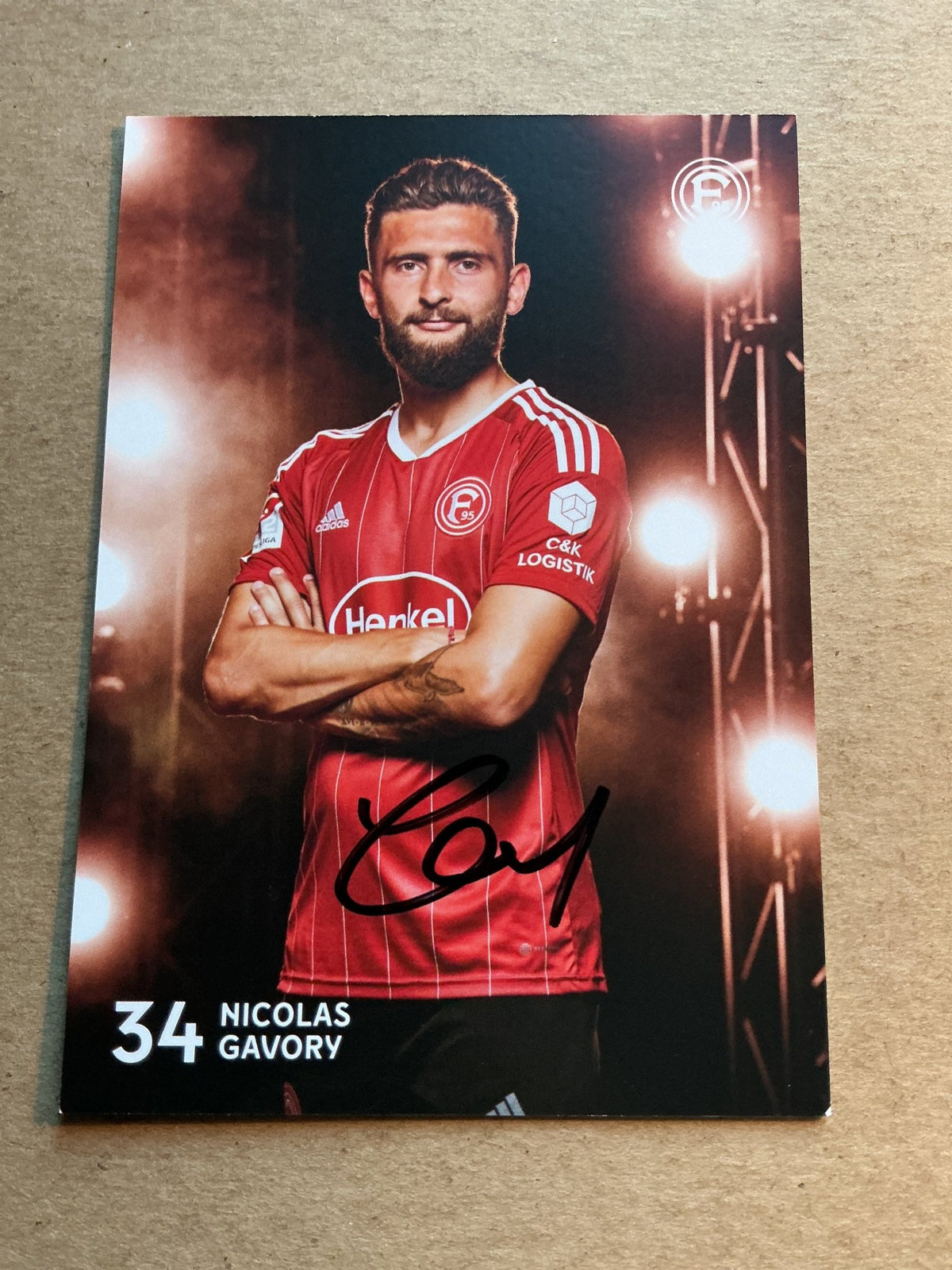 Nicolas Gavory, France 🇫🇷 Fortuna Düsseldorf 2022/23 hand signed - Autographs-World