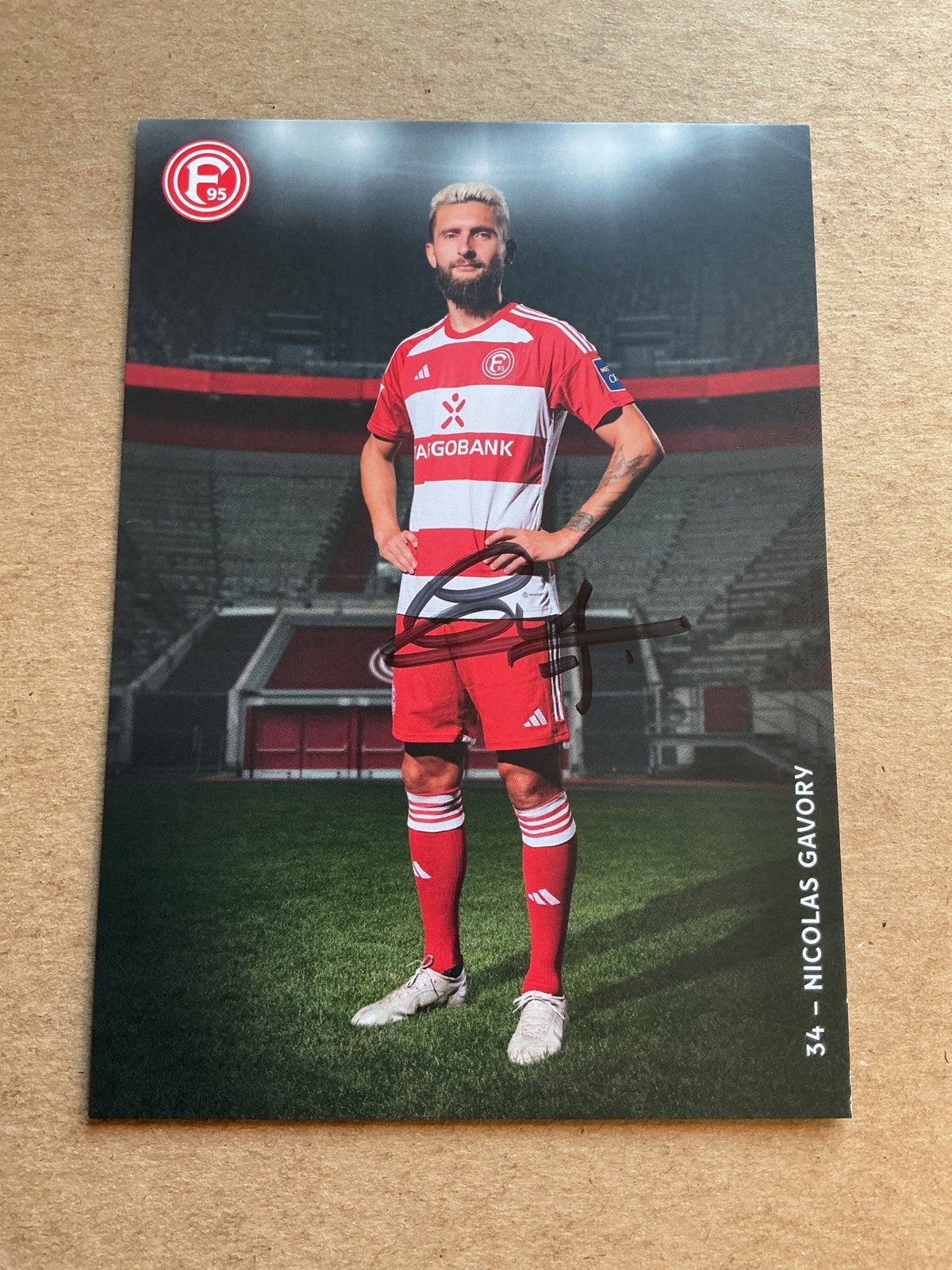 Nicolas Gavory, France 🇫🇷 Fortuna Düsseldorf 2023/24 hand signed - Autographs-World