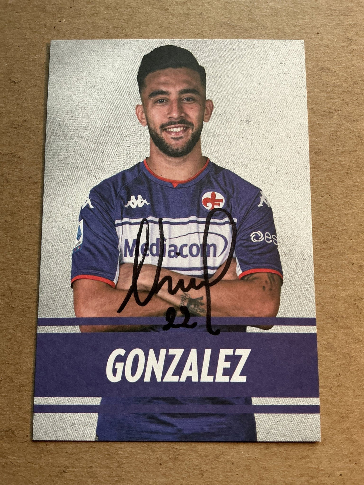 Nicolás González, Argentina 🇦🇷 ACF Fiorentina 2021/22 hand signed - Autographs-World