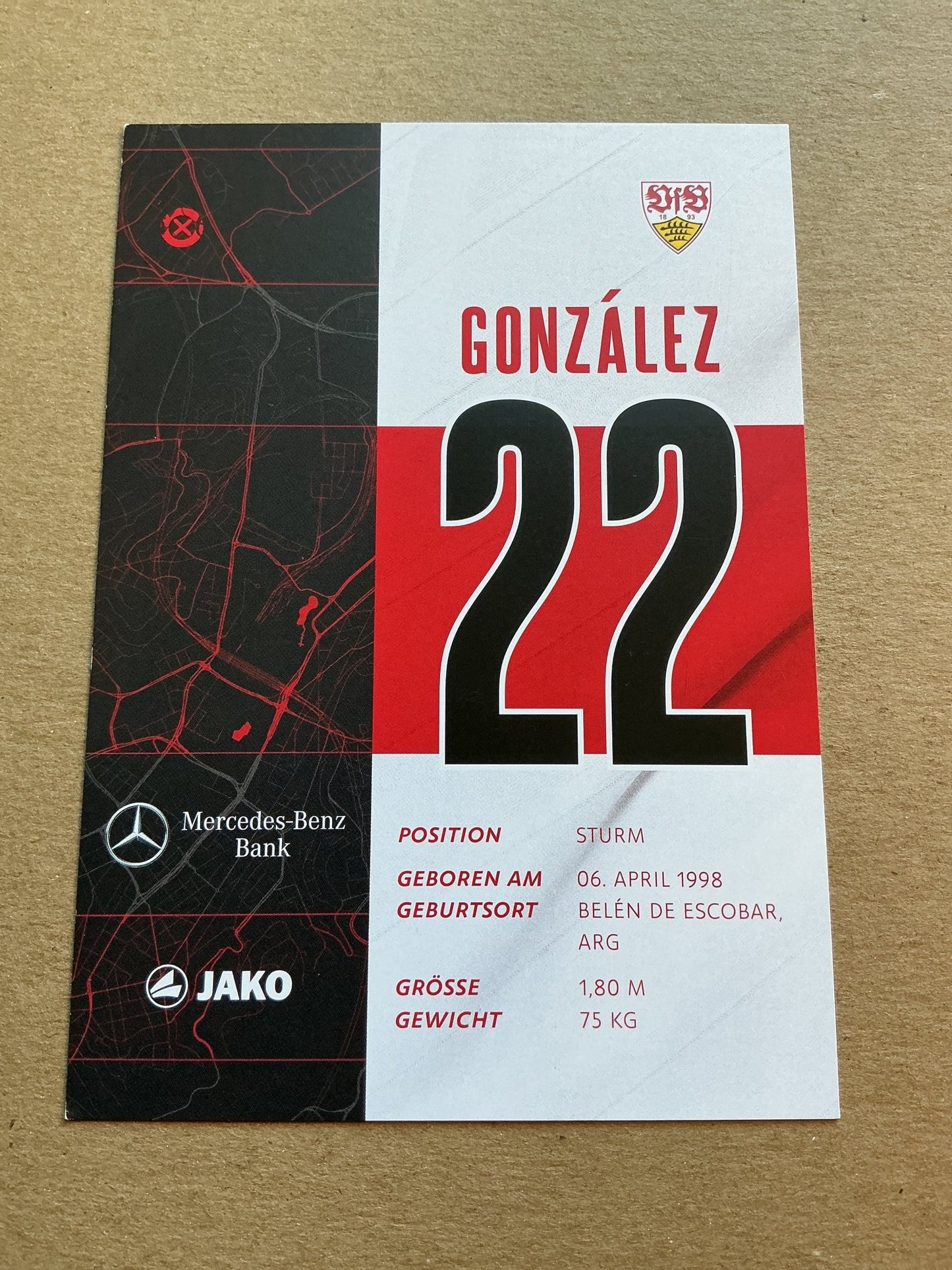 Nicolás González, Argentina 🇦🇷 VfB Stuttgart 2020/21 hand signed - Autographs-World