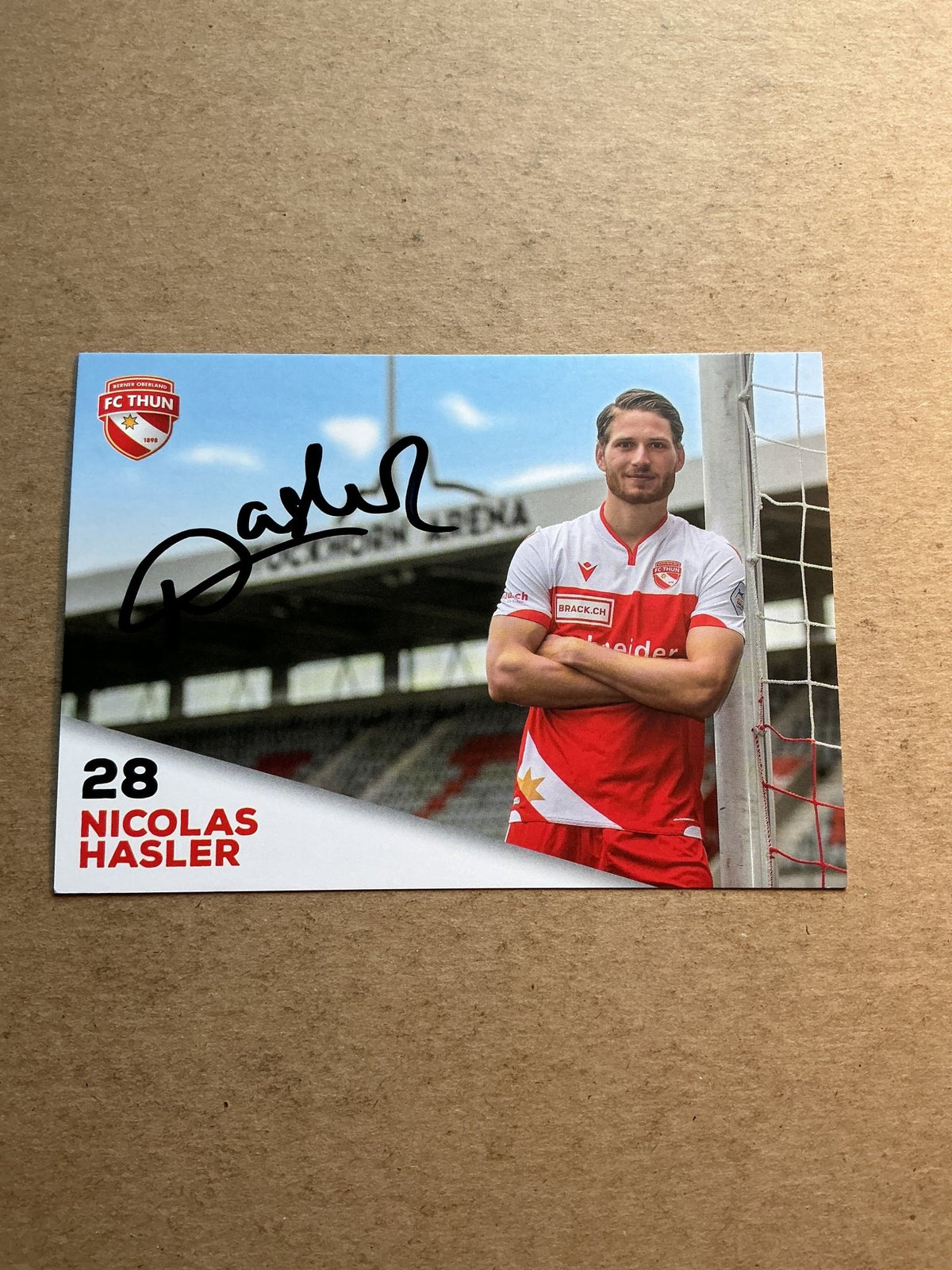Nicolas Hasler, Liechtenstein 🇱🇮 FC Thun 2020/21 hand signed - Autographs-World