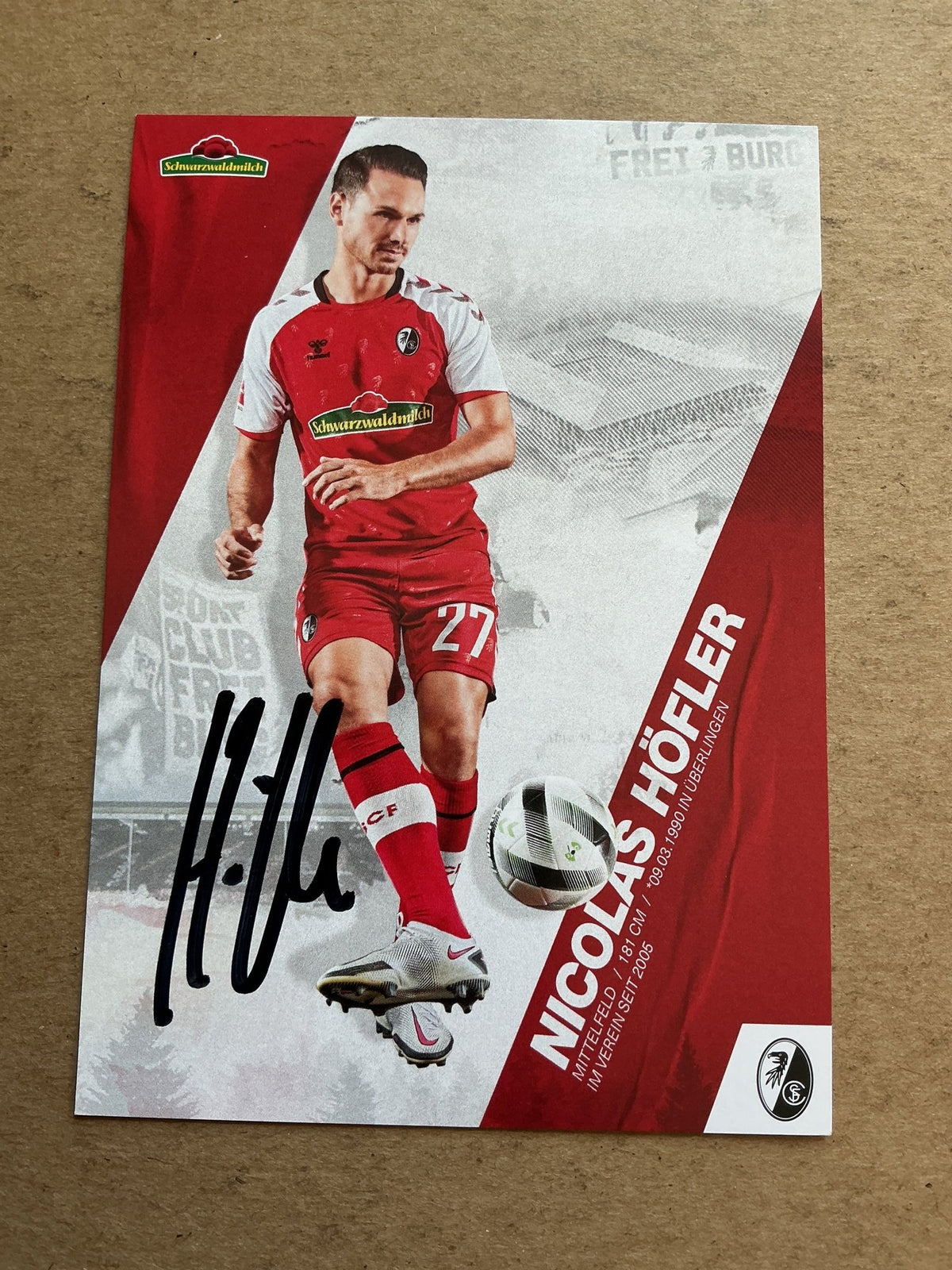 Nicolas Höfler, Germany 🇩🇪 SC Freiburg 2020/21 hand signed - Autographs-World