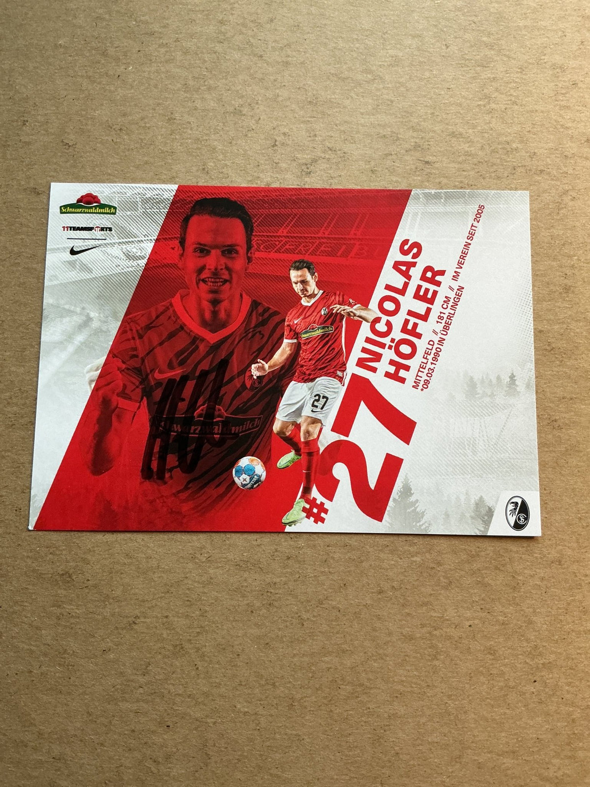 Nicolas Höfler, Germany 🇩🇪 SC Freiburg 2021/22 hand signed - Autographs-World