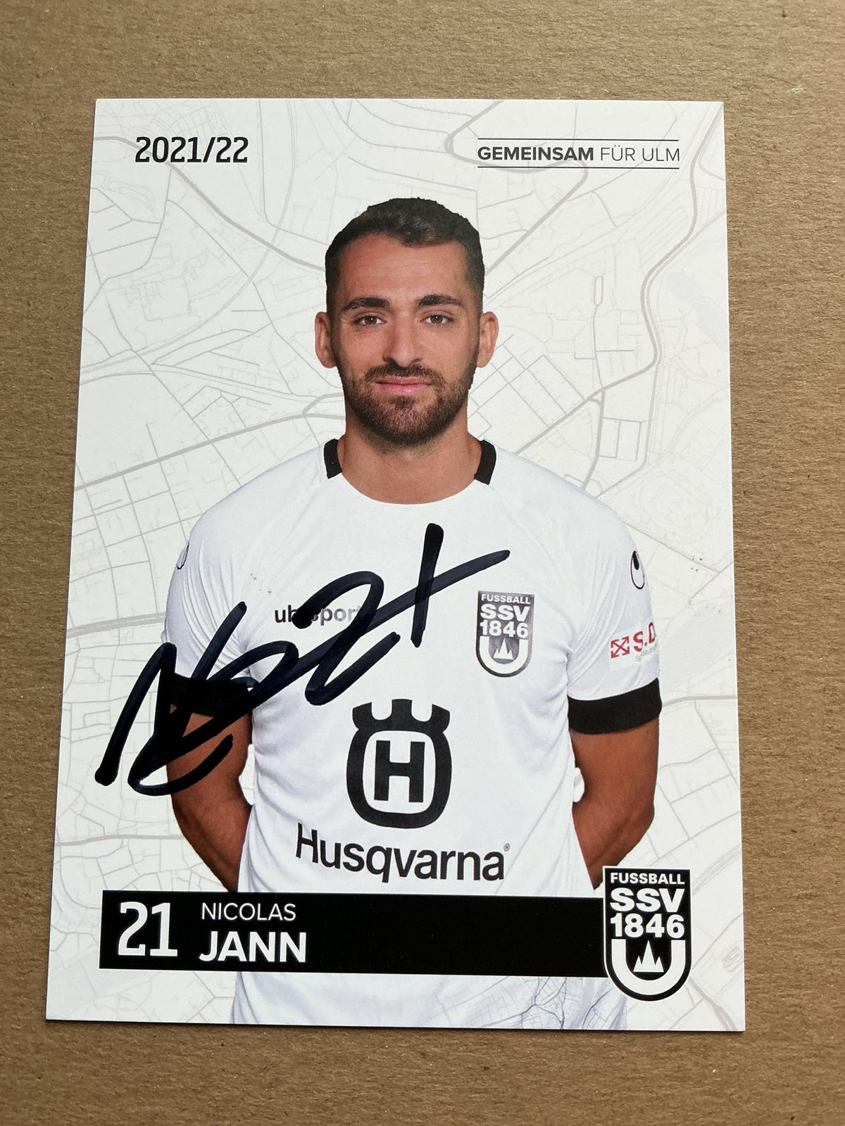 Nicolas Jann, Germany 🇩🇪 SSV Ulm 1846 2021/22 hand signed - Autographs-World