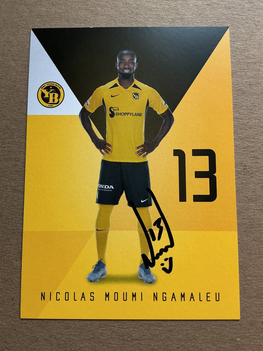Nicolas Moumi Ngamaleu, Cameroon 🇨🇲 Young Boys Bern 2019/20 hand signed - Autographs-World