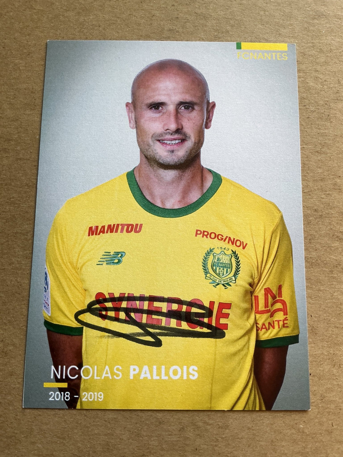 Nicolas Pallois, France 🇫🇷 FC Nantes 2018/19 hand signed - Autographs-World