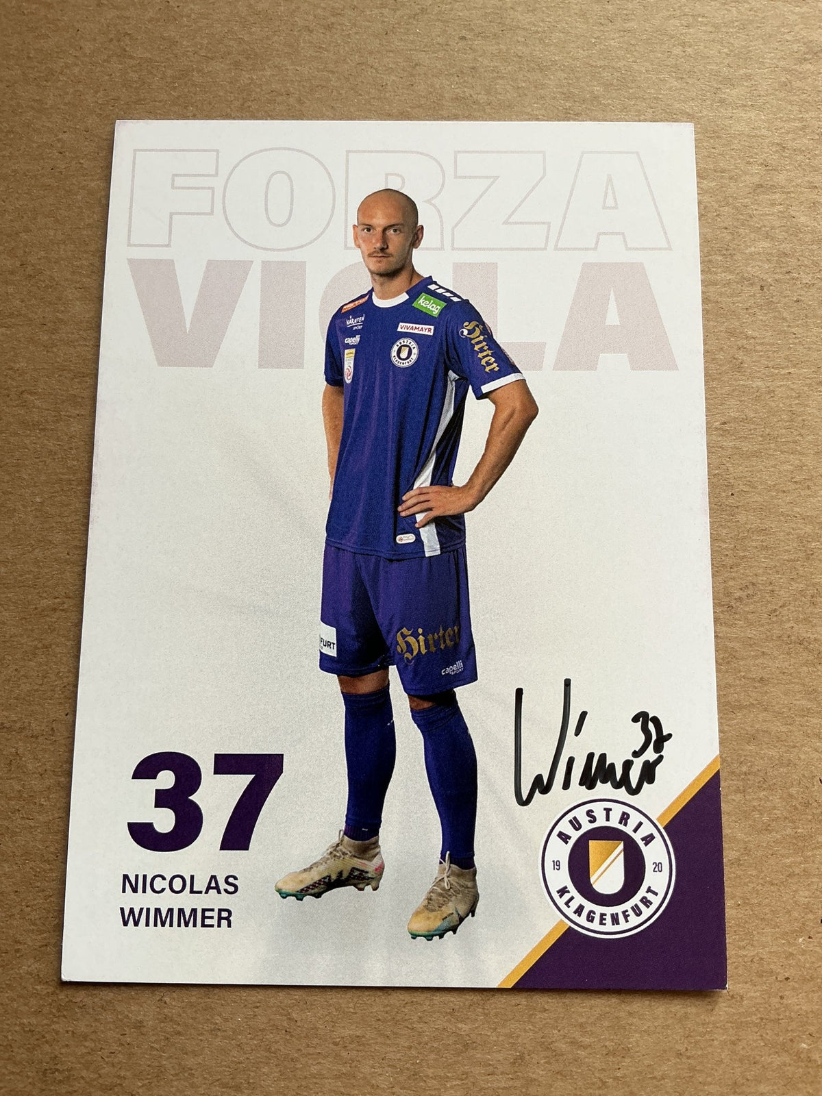 Nicolas Wimmer, Austria 🇦🇹 Austria Klagenfurt 2023/24 hand signed - Autographs-World