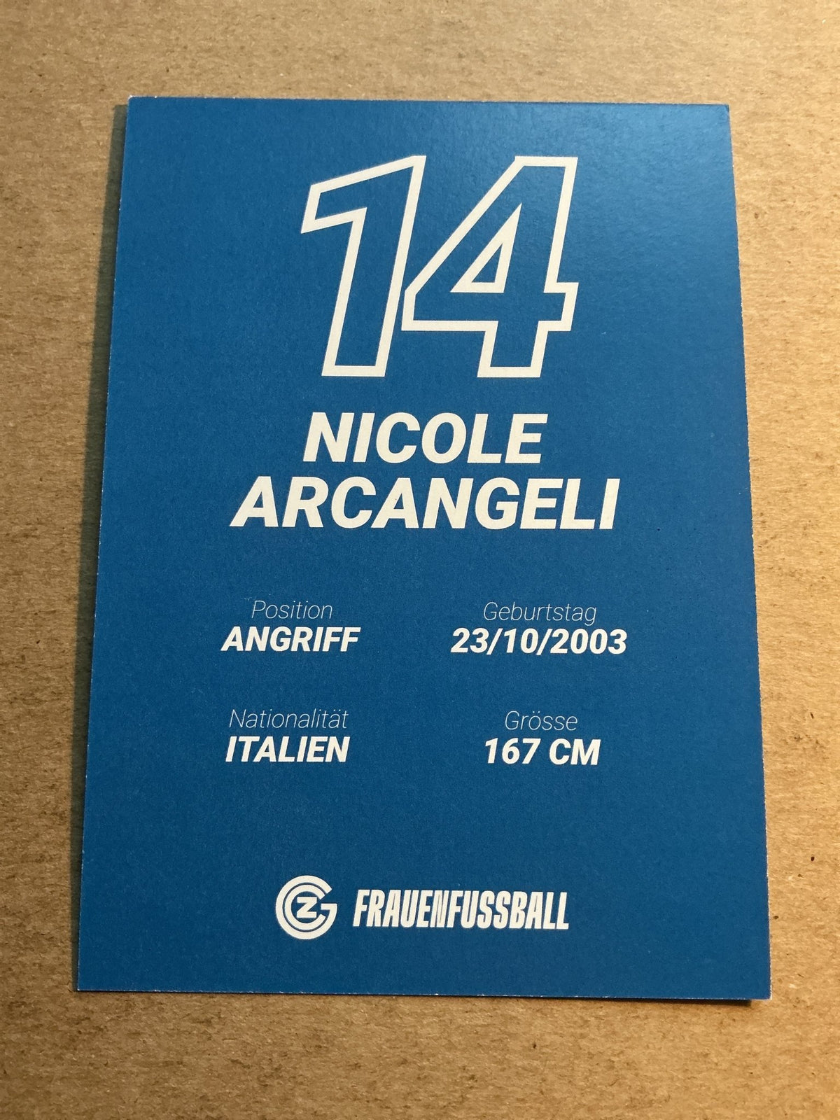 Nicole Arcangeli, Italy 🇮🇹 Grasshopper Club Zürich 2025/26 hand signed - Autographs-World