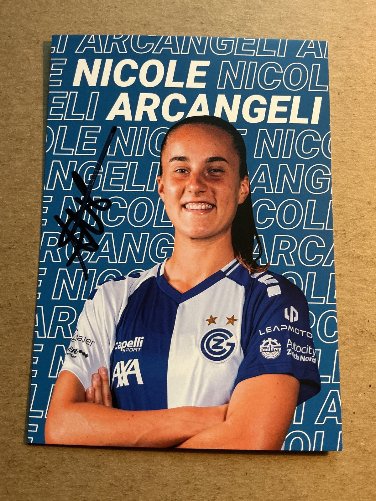 Nicole Arcangeli, Italy 🇮🇹 Grasshopper Club Zürich 2025/26 hand signed - Autographs-World