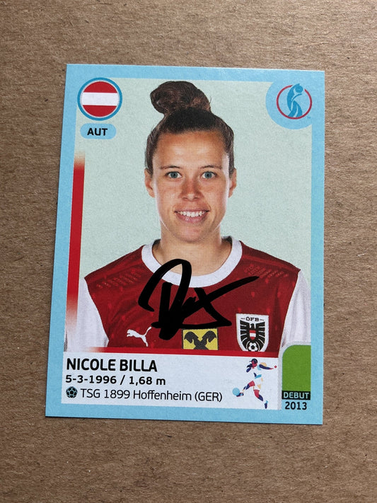 Nicole Billa, Austria 🇦🇹 UEFA Women’s Euro Cup 2022 Panini hand signed - Autographs-World