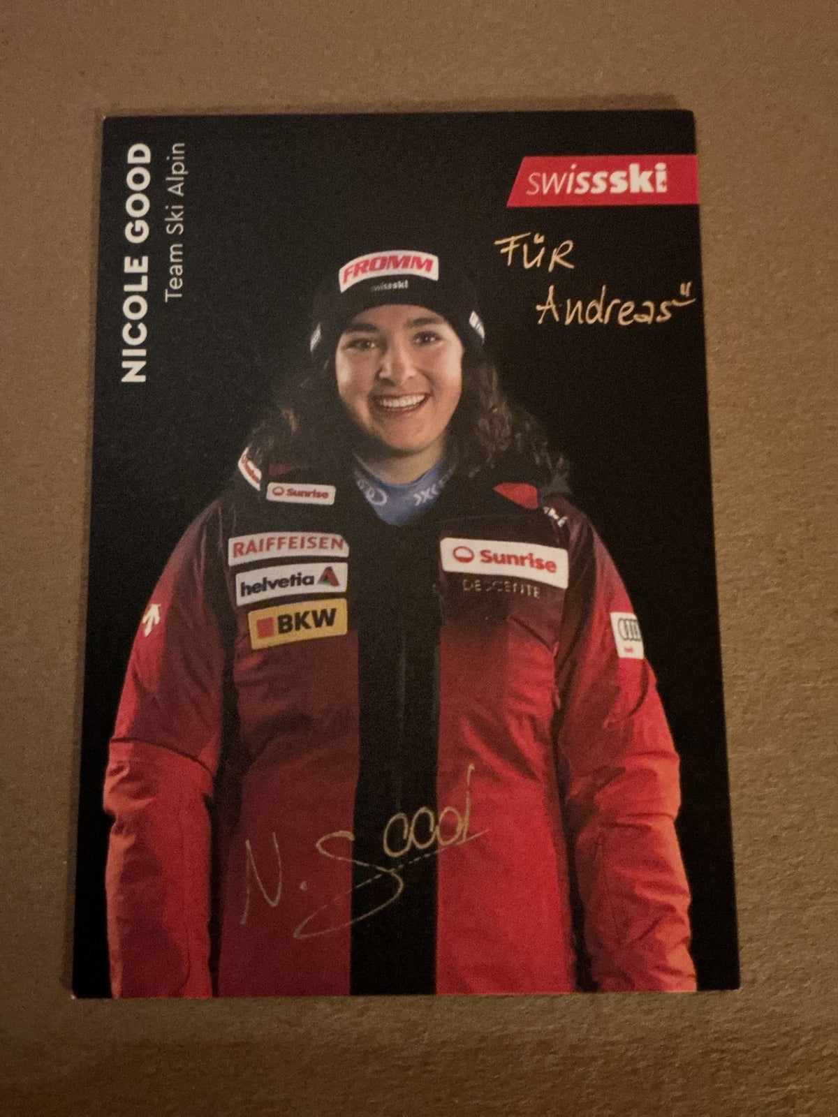 Nicole Good, Switzerland 🇨🇭Alpin 2023/24 hand signed - Autographs-World
