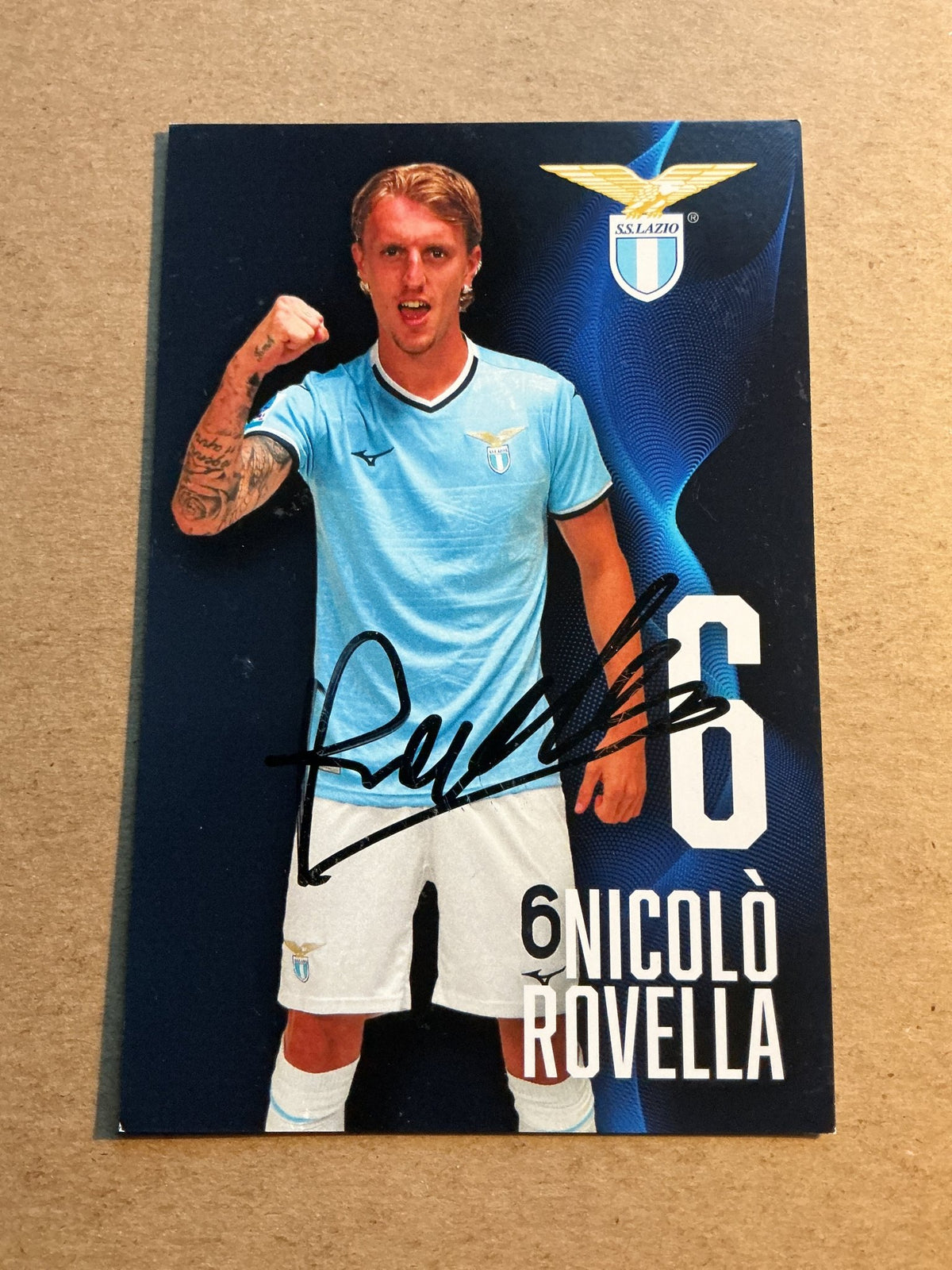 Nicolò Rovella, Italy 🇮🇹 SS Lazio 2024/25 hand signed - Autographs-World