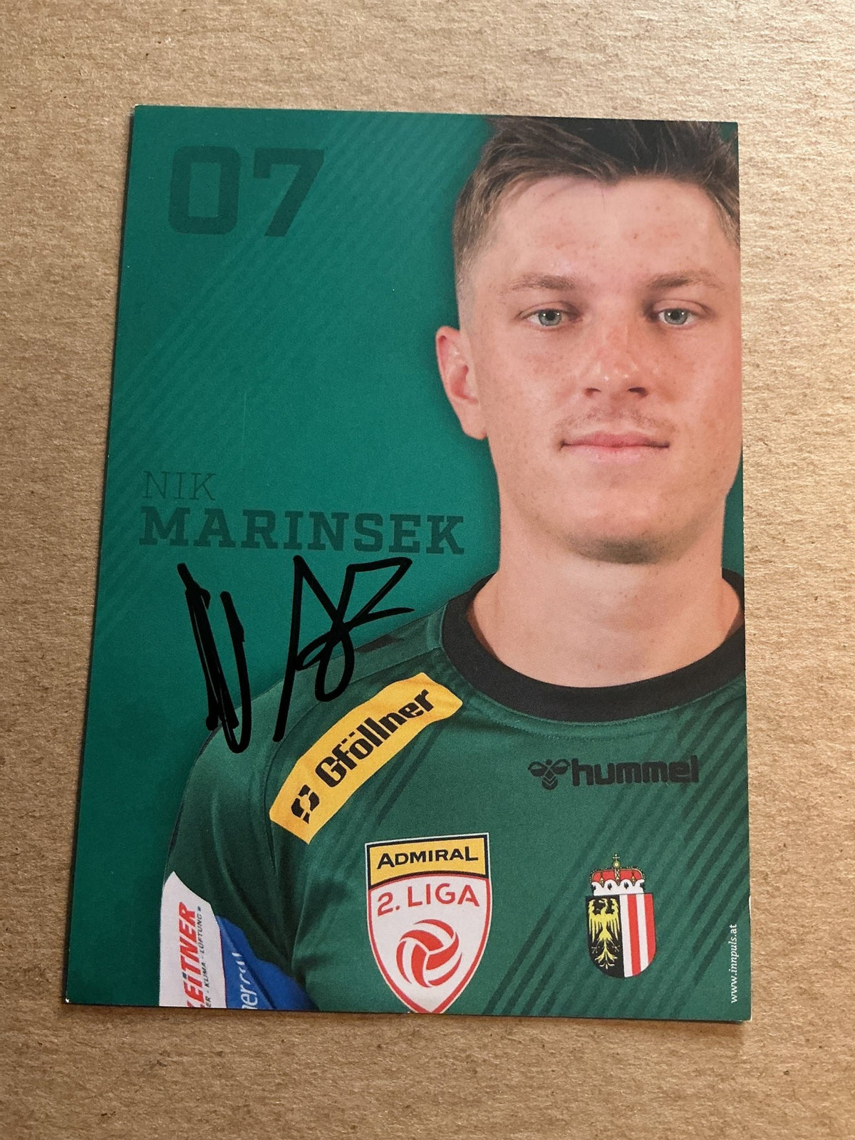 Nik Marinsek, Slovenia 🇸🇮 SV Ried 2024/25 hand signed - Autographs-World