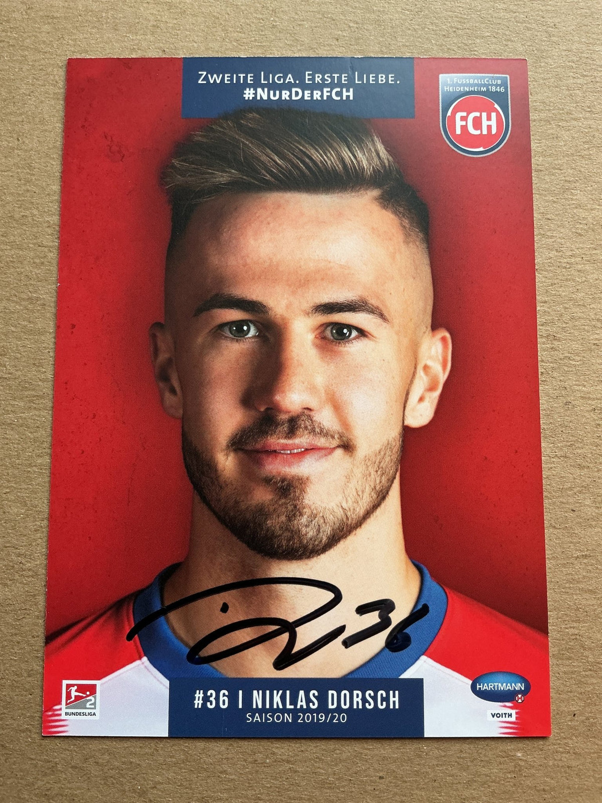 Niklas Dorsch, Germany 🇩🇪 1.FC Heidenheim 2019/20 hand signed - Autographs-World
