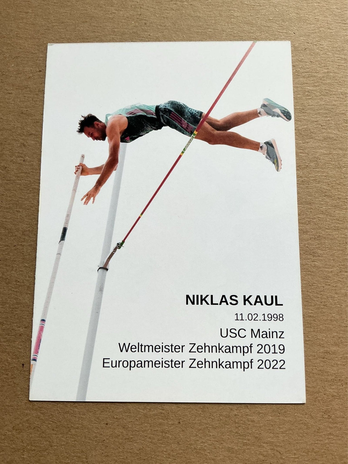 Niklas Kaul, Germany 🇩🇪 Decathlon Birmingham 2026 hand signed - Autographs-World